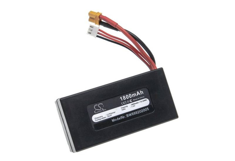 vhbw passend für MJX Bugs 8, 6 Modellbau Drohne (1800 mAh, 7,4 V, Drohnen-Akku Li-Polymer 1800 mAh von vhbw