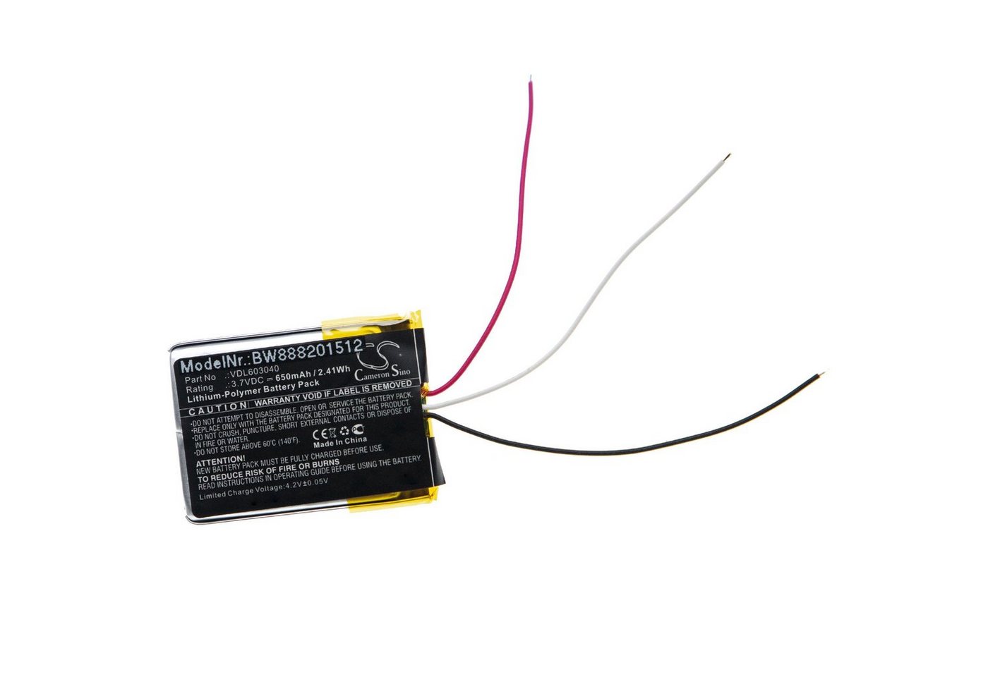 vhbw passend für Marshall MID, Monitor Kopfhörer (650 mAh, 3,7 V, Akku Li-Polymer 650 mAh von vhbw