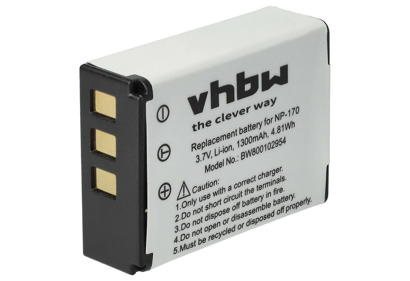 vhbw passend für Medion Life X47023, MD86423, MD86695, P47011 Camcorder Kamera-Akku Li-Ion 1300 mAh von vhbw