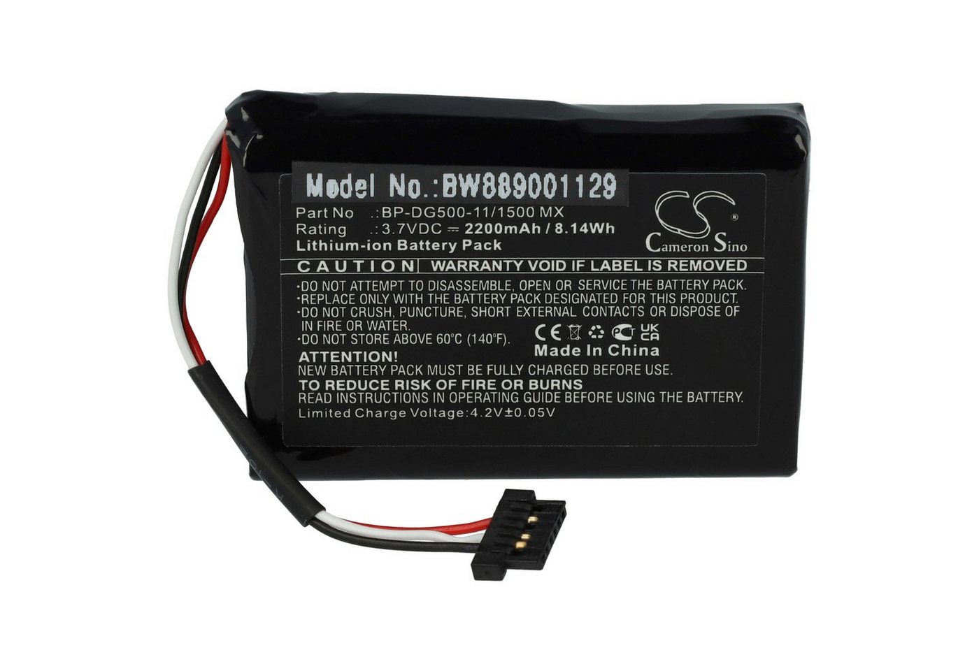 vhbw kompatibel mit Mio cyclo 500 HC, 505 HC Akku Li-Ion 2200 mAh (3,7 V) von vhbw