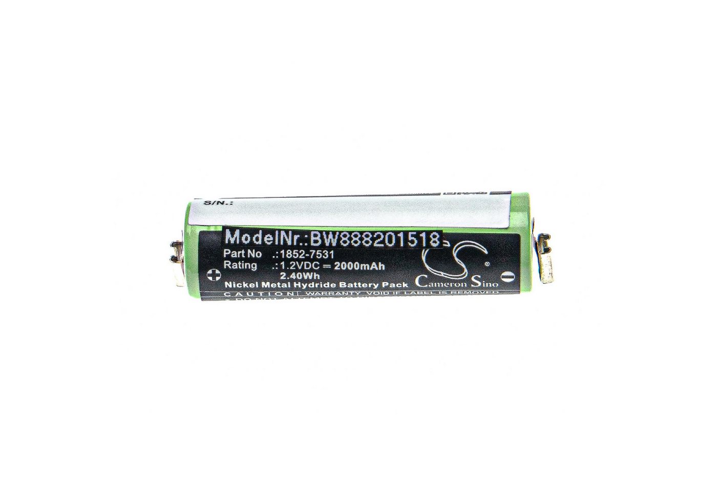 vhbw passend für Moser ChroMini 1591B, 1591, 1591Q Haushalt Rasierer (2000 Akku NiMH 2000 mAh von vhbw