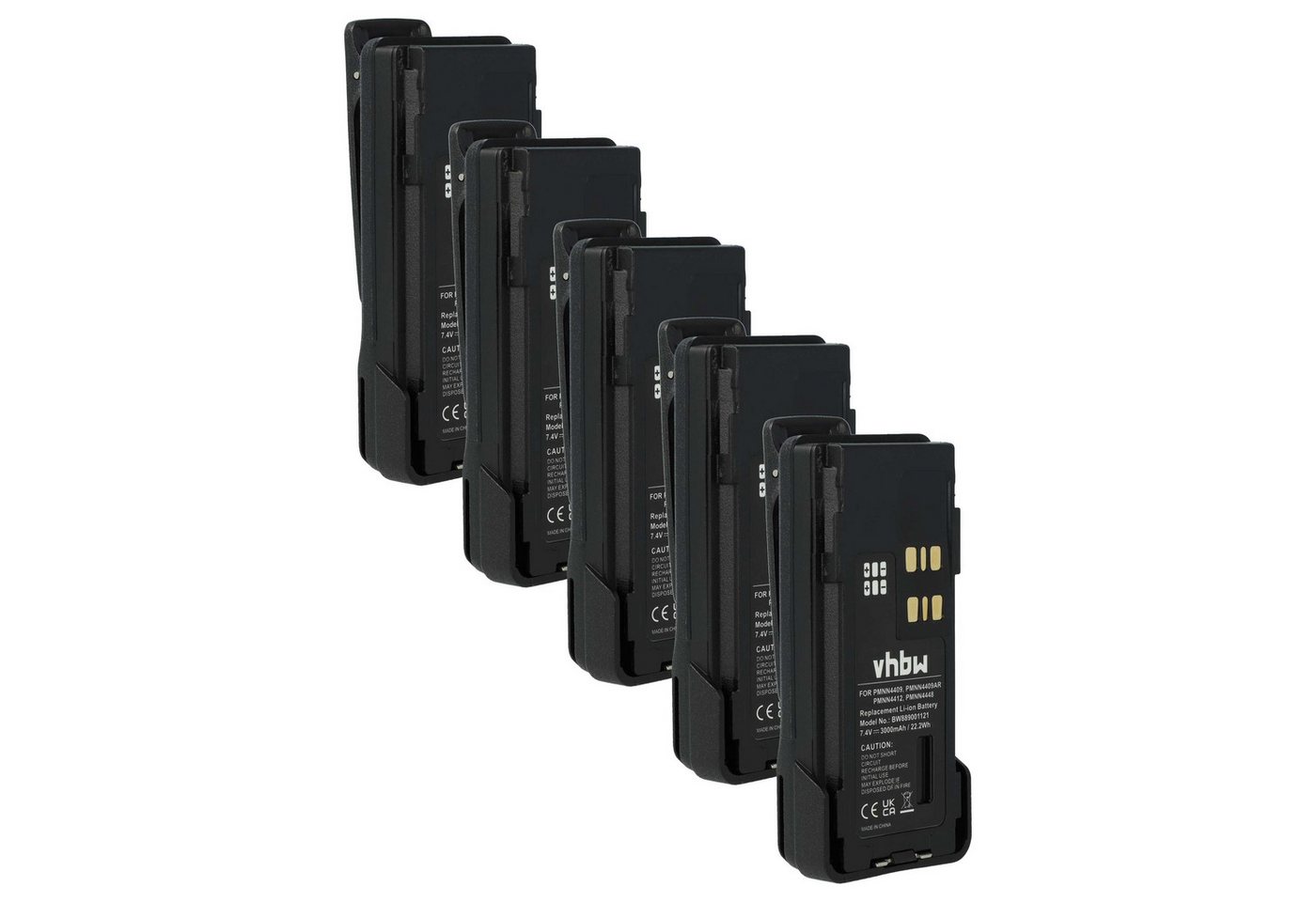 vhbw kompatibel mit Motorola DP4800, P8608, DP4601, GP328D, DP4801, P8660 Akku Li-Ion 3000 mAh (7,4 V) von vhbw