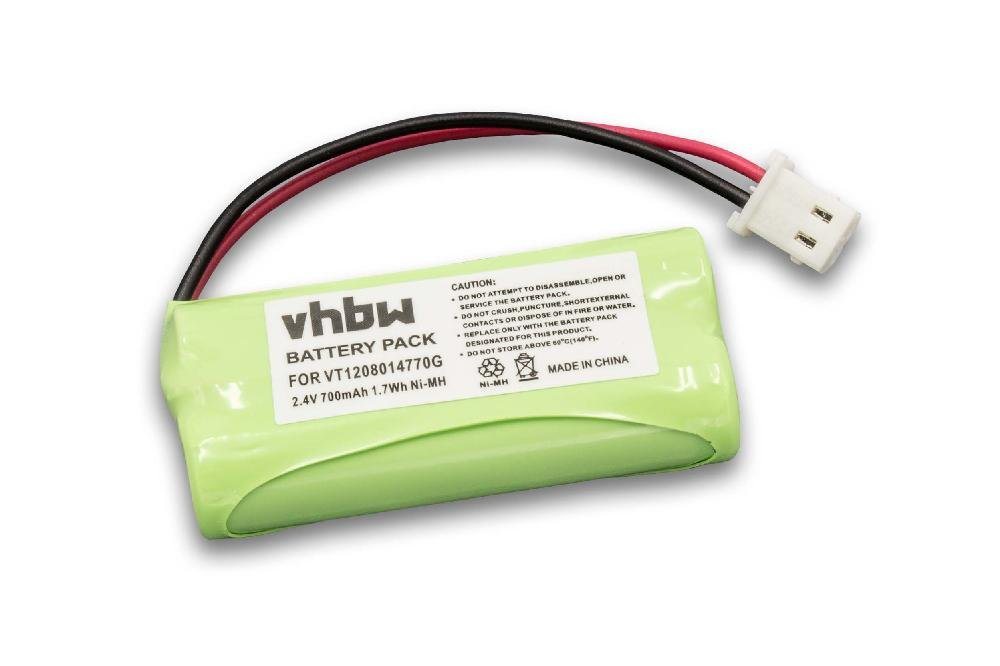 vhbw kompatibel mit Motorola MBP20, MNP28, MBP161, MBP161TIMER Akku NiMH 700 mAh (2,4 V) von vhbw