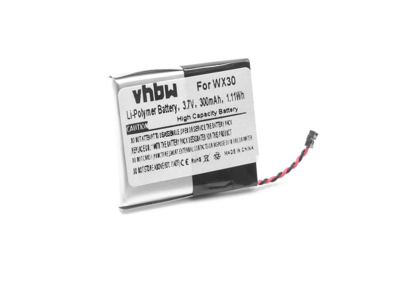 vhbw kompatibel mit Motorola Moto 360 Akku Li-Polymer 300 mAh (3,7 V) von vhbw