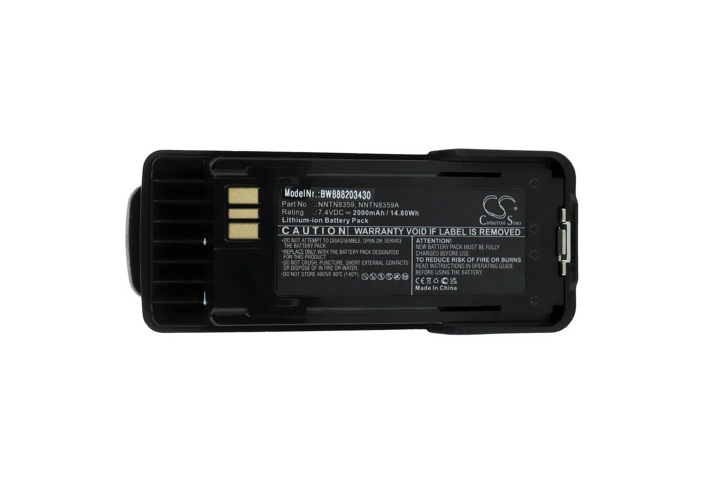 vhbw kompatibel mit Motorola XPR7550Ex, XIR P8668EX, XPR7350Ex, XIR P8608EX Akku Li-Ion 2000 mAh (7,4 V) von vhbw