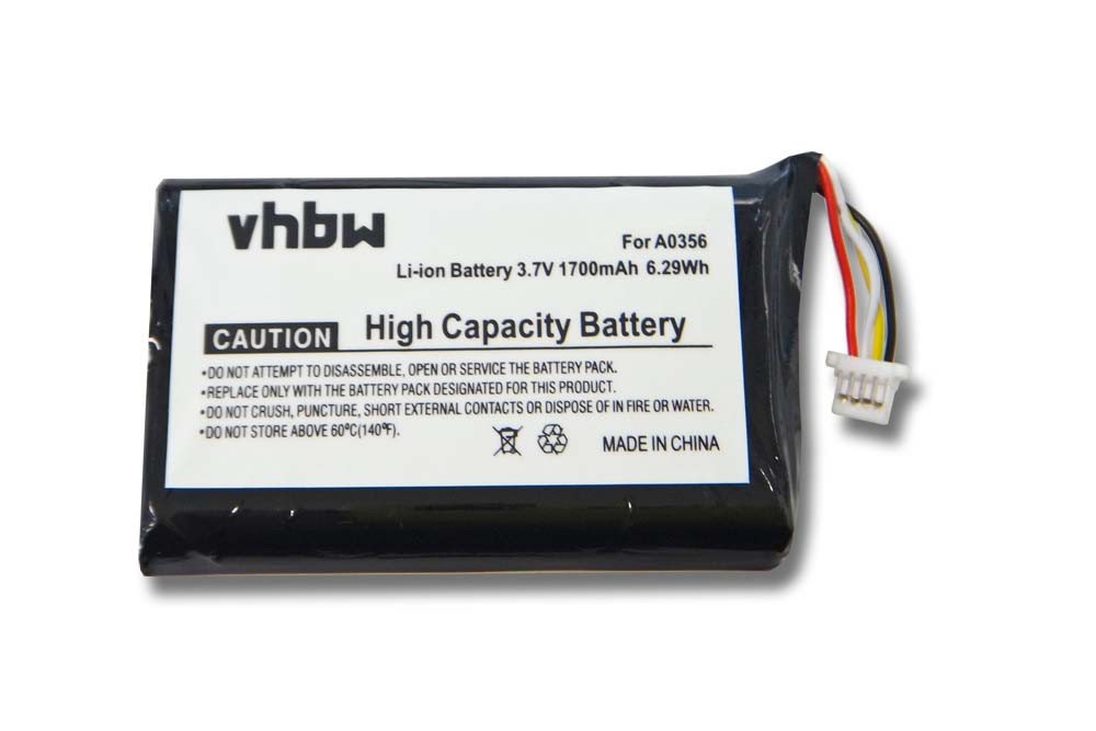 vhbw passend für Nevo S70 Fernbedienung (1700 mAh, 3,7 V, Li-Ion) Akku Li-Ion 1700 mAh von vhbw