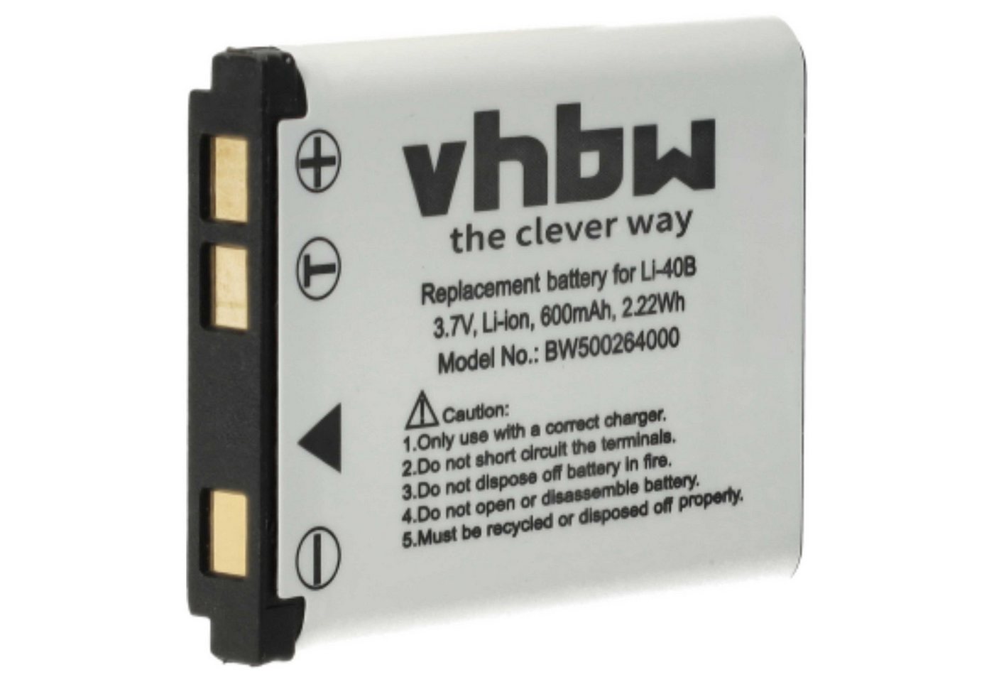 vhbw passend für Nikon Coolpix S80 Kamera / Foto / Kompaktkamera (600 mAh, Kamera-Akku Li-Ion 600 mAh von vhbw