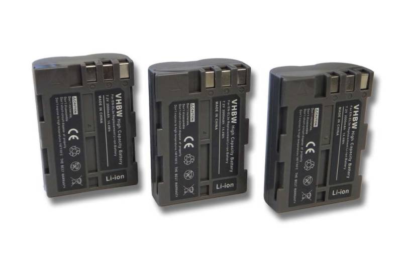 vhbw passend für Nikon DSLR D700 Digitalkamera / Kamera (2000 mAh, 7,2 V, Kamera-Akku Li-Ion 2000 mAh von vhbw