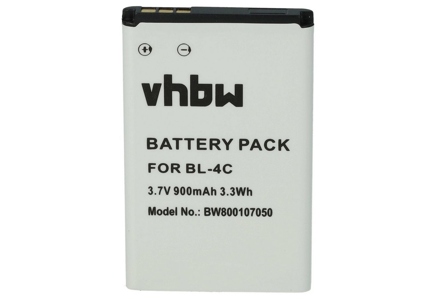 vhbw passend für OK OMP80, Big Button Mobilfunk (900 mAh, 3,7 V, Li-Ion) Smartphone-Akku Li-Ion 900 mAh von vhbw