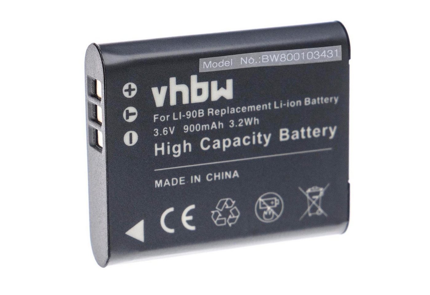 vhbw passend für Olympus DS-9500, DS-2600, DS-9000, Voisquare Kamera / Foto Kamera-Akku Li-Ion 900 mAh von vhbw