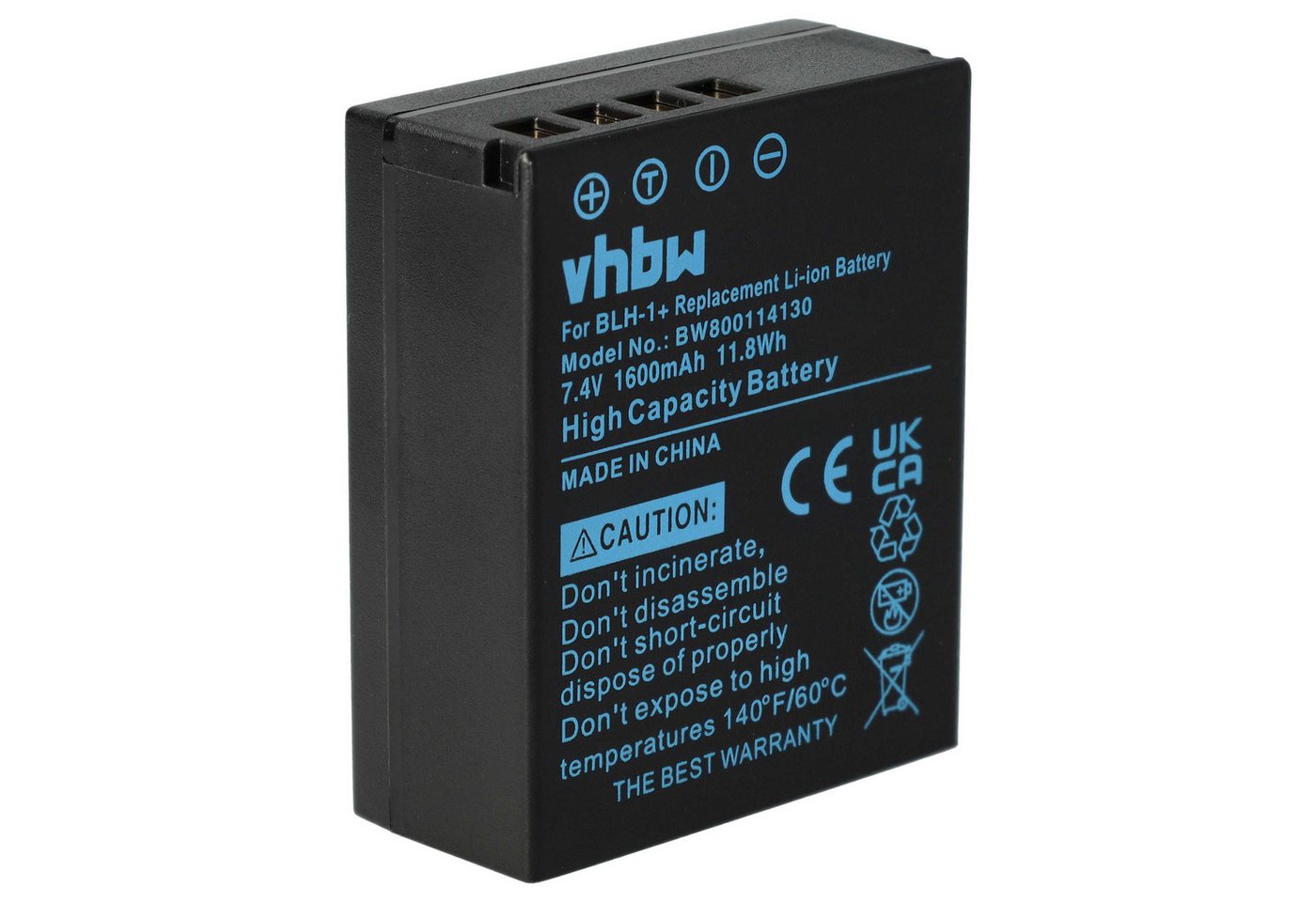 vhbw passend für Olympus OM-D E-M1 Mark III Digitalkamera / Kamera (1600 Kamera-Akku Li-Ion 1600 mAh von vhbw