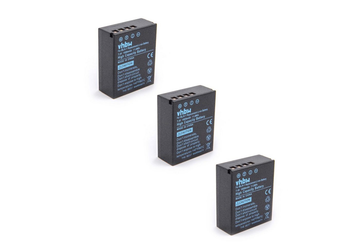 vhbw kompatibel mit Olympus OM-D E-M1X, E-M1 Mark II, HLD-9 Batteriegriff Kamera-Akku Li-Ion 1600 mAh (7,4 V) von vhbw
