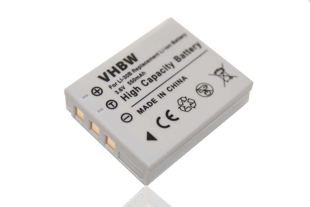 vhbw passend für Olympus mju Mini Digital, Digital S Foto / Kompaktkamera Kamera-Akku Li-Ion 550 mAh von vhbw