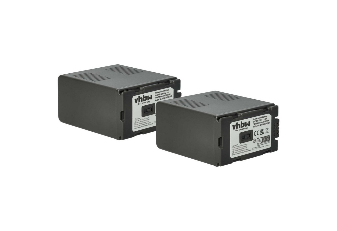 vhbw passend für Panasonic AG-HPX250P, AG-HPX250EN, AG-HPX250EJ, AG-HPX250, Kamera-Akku Li-Ion 5400 mAh von vhbw