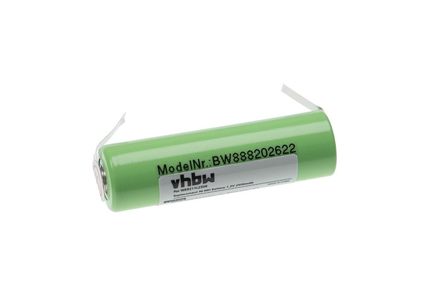 vhbw passend für Panasonic ER200, ER210, ER211 Haushalt Rasierer (2500 mAh, Akku NiMH 2500 mAh von vhbw