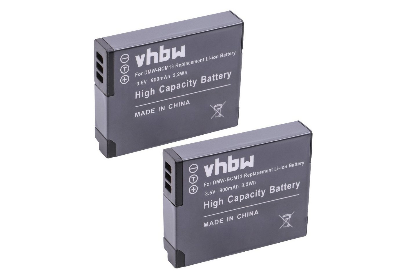 vhbw passend für Panasonic Lumix DMC-TZ71, DMC-ZS30 Kamera / Foto / Kamera-Akku Li-Ion 900 mAh von vhbw