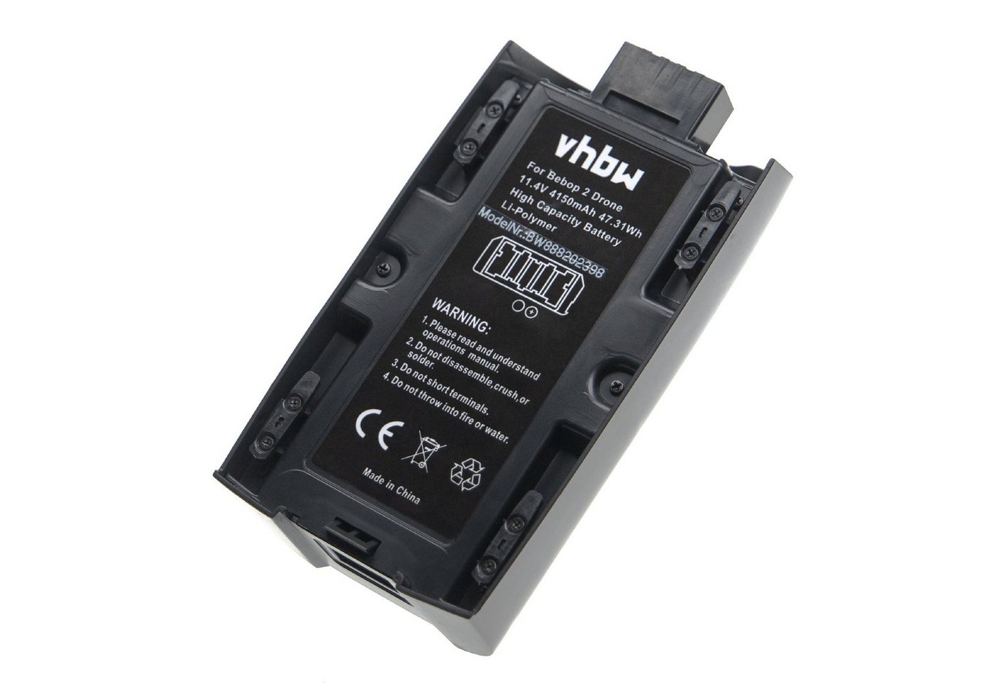 vhbw passend für Parrot Bebop 2 Power Modellbau Drohne (4150 mAh, 11,4 V, Drohnen-Akku Li-Polymer 4150 mAh von vhbw