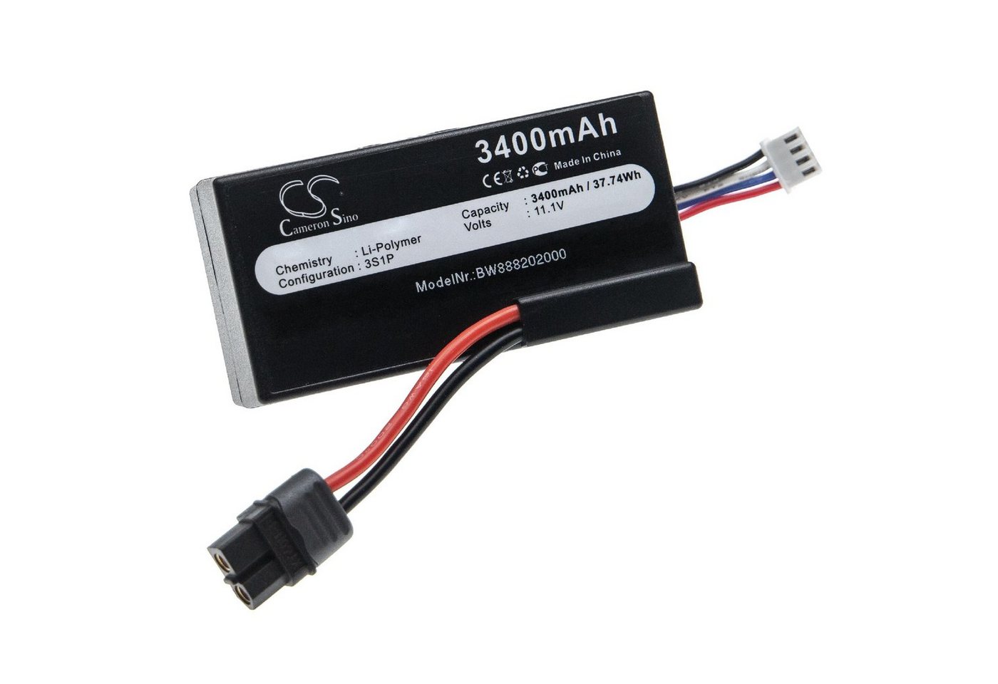 vhbw passend für Parrot Disco Modellbau Drohne (3400 mAh, 11,1 V, Drohnen-Akku Li-Polymer 3400 mAh von vhbw