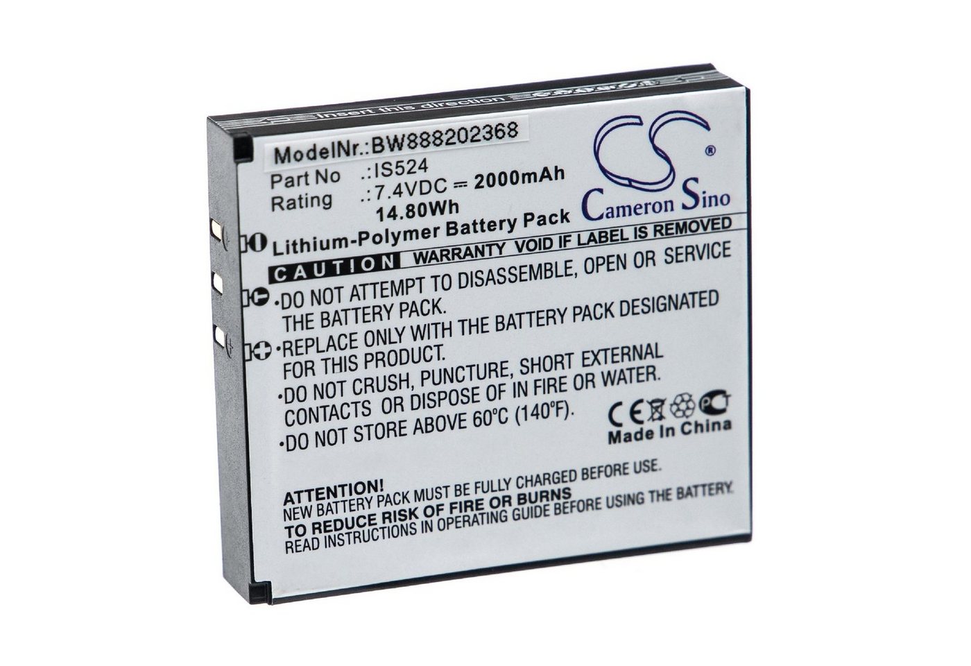 vhbw passend für Pax D210, D210 BlueTooth, D210 GPRS, myPOS D210 Wifi Akku Li-Polymer 2000 mAh von vhbw