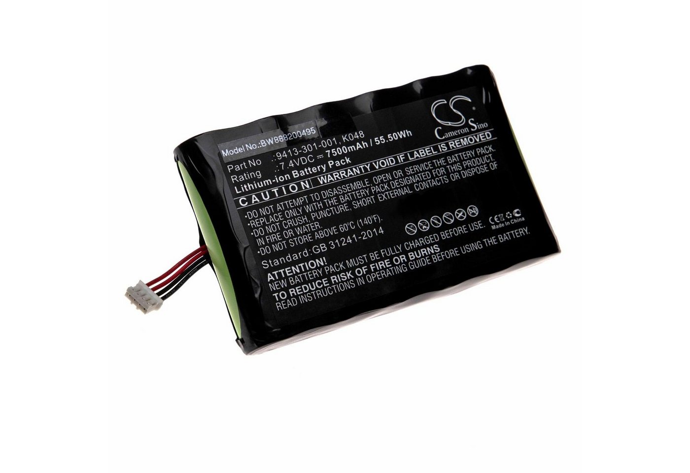 vhbw passend für Peli 9410, 9410L (7500 mAh, 7,4 V, Li-Ion) Akku Li-Ion 7500 mAh von vhbw