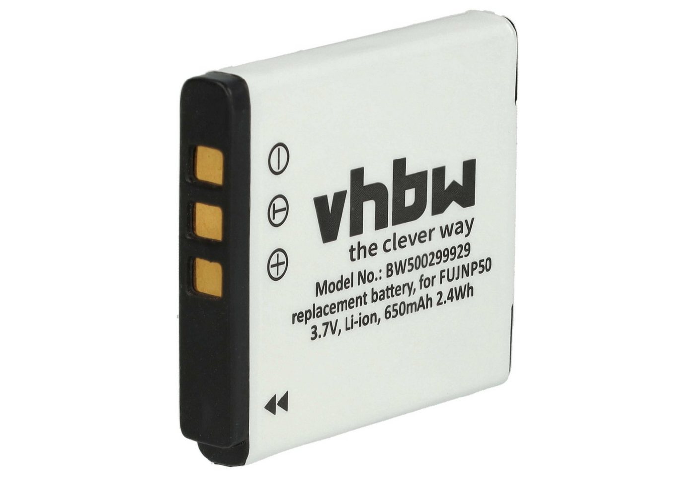vhbw passend für Pentax Optio S12, S10, VS20 Foto / Kompaktkamera (650 mAh, Kamera-Akku Li-Ion 650 mAh von vhbw