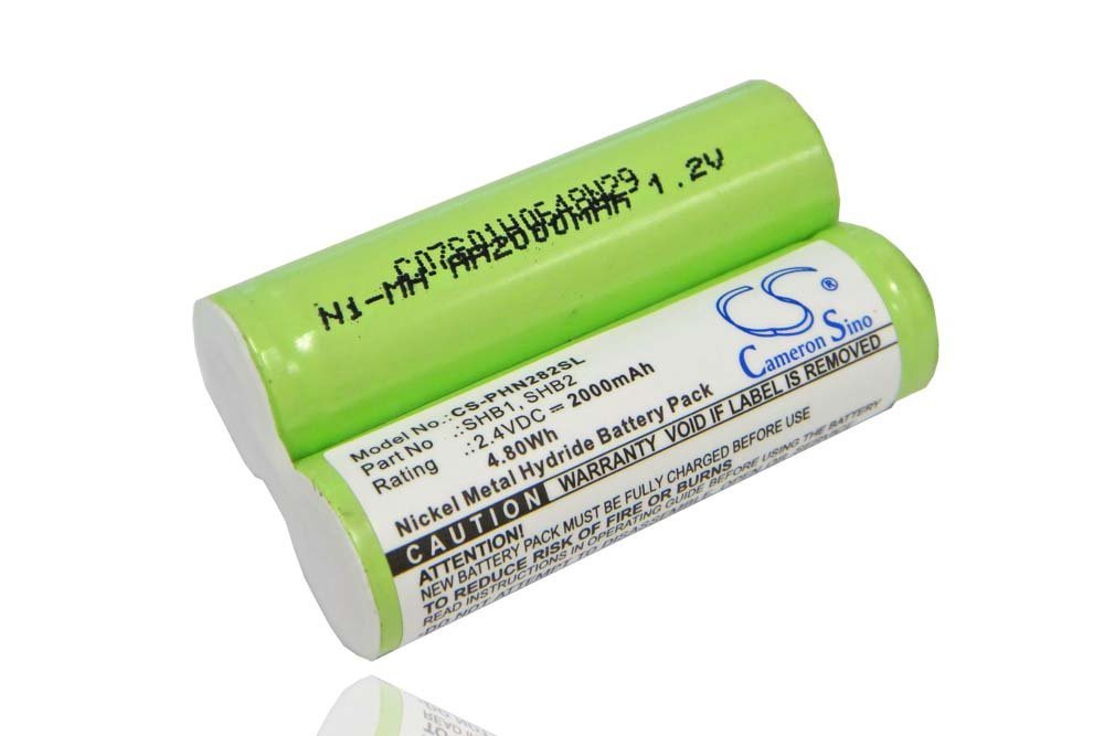 vhbw kompatibel mit Philips 9961R RX Akku NiMH 2000 mAh (2,4 V) von vhbw