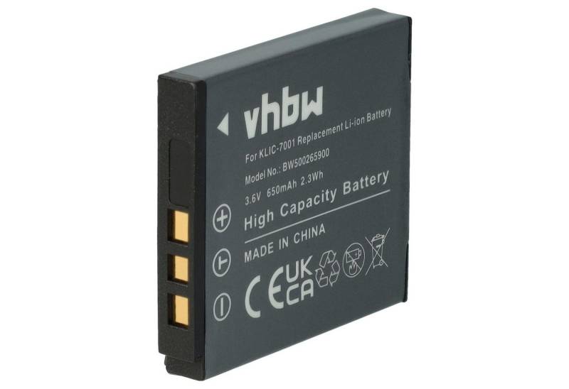 vhbw kompatibel mit Polaroid T1232, T1234, T1235, T1035, T1031 Kamera-Akku Li-Ion 650 mAh (3,6 V) von vhbw