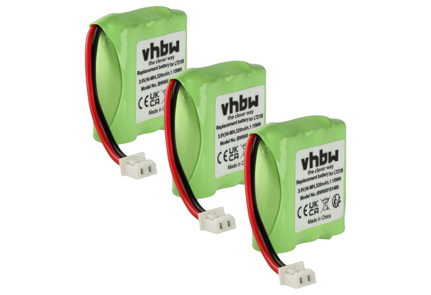 vhbw passend für Sagem D15T, D10T Festnetz & DECT (320 mAh, 3,6 V, NiMH) Akku NiMH 320 mAh von vhbw
