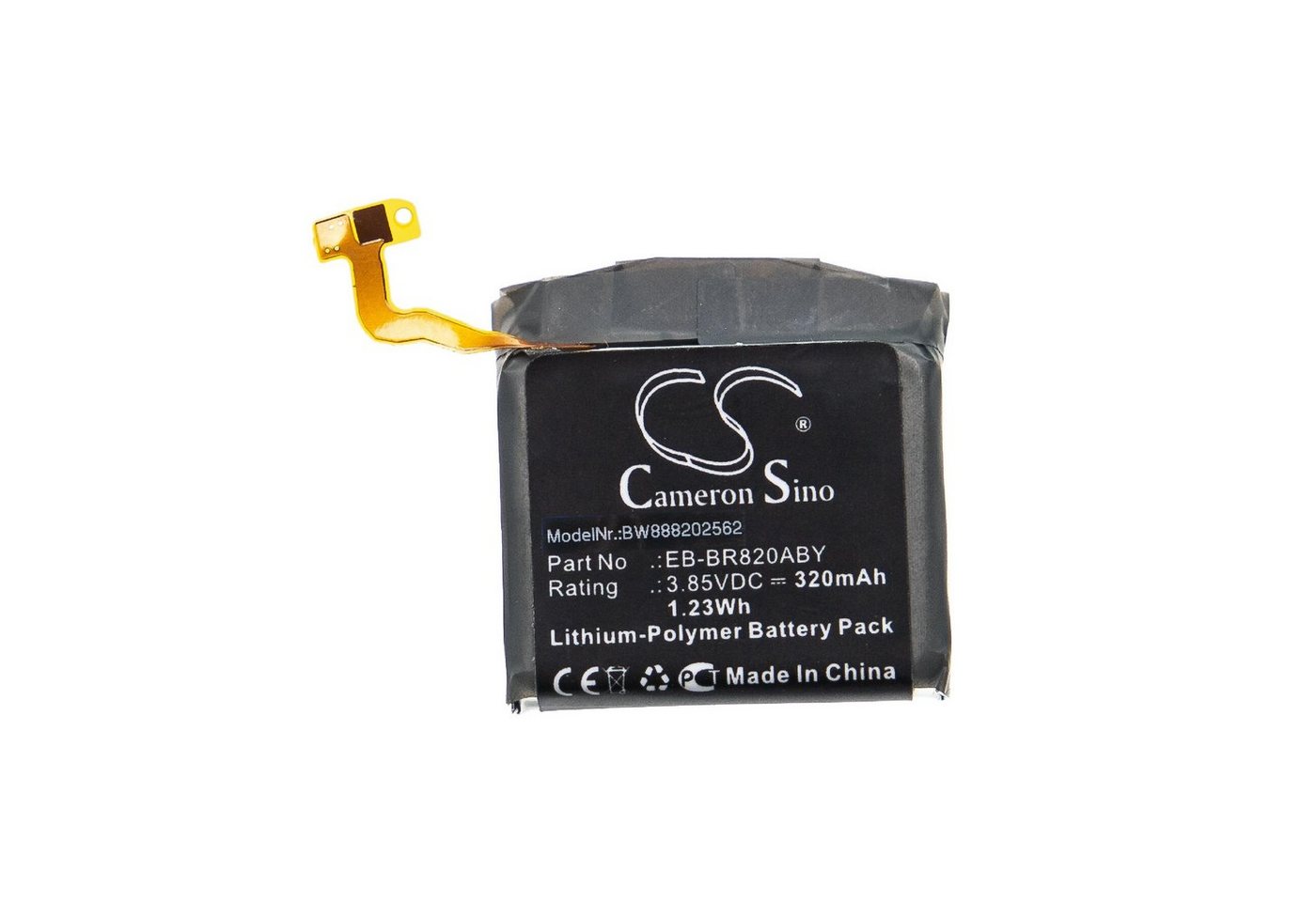 vhbw passend für Samsung SM-R820, SM-R825 Smartwatch (320 mAh, 3,85 V, Akku Li-Polymer 320 mAh von vhbw
