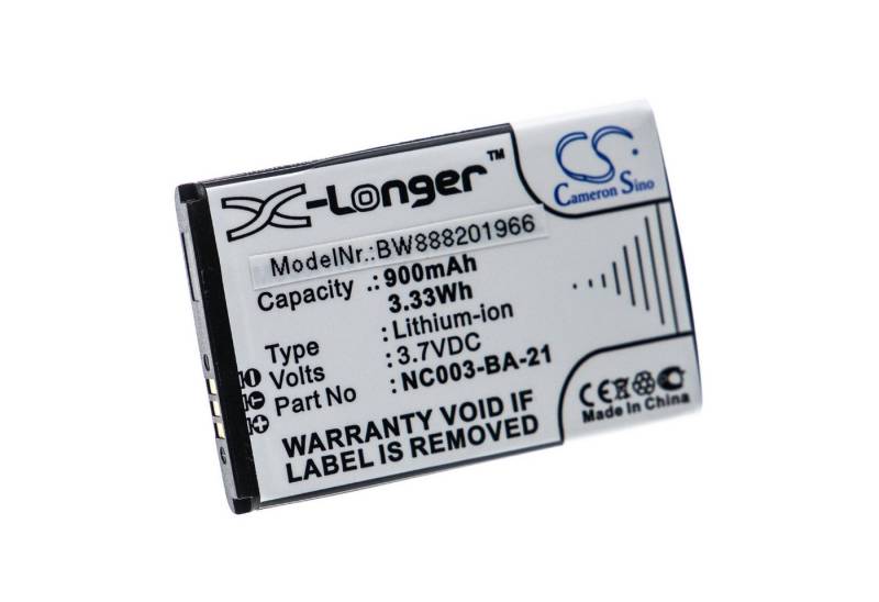 vhbw passend für Sennheiser B4 RCS Kits Kopfhörer (900 mAh, 3,7 V, Li-Ion) Akku Li-Ion 900 mAh von vhbw