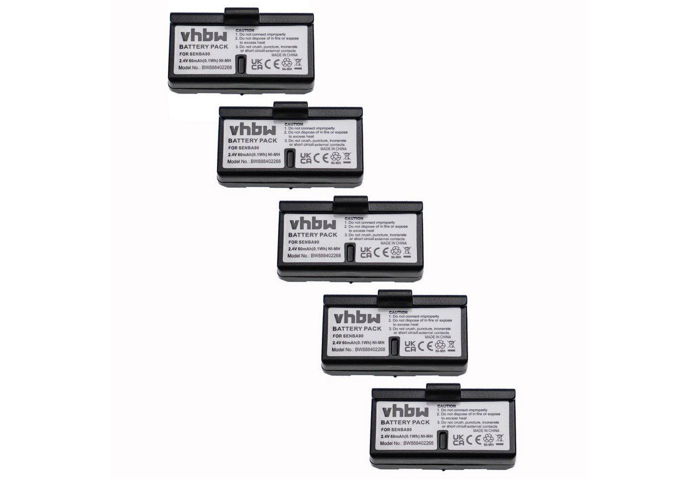 vhbw passend für Sennheiser SET 200, SET100, SET 100 J, Set 180 Kopfhörer Akku NiMH 60 mAh von vhbw