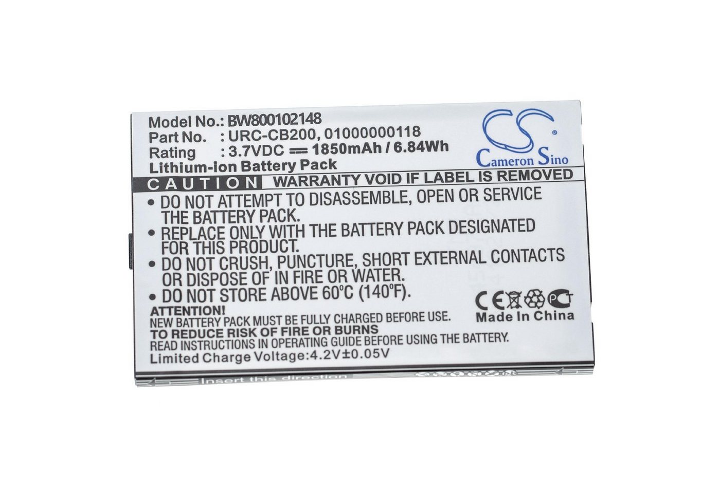 vhbw passend für Sonos Controller 200, CB200, CR200 Fernbedienung (2000 Akku Li-Ion 2000 mAh von vhbw