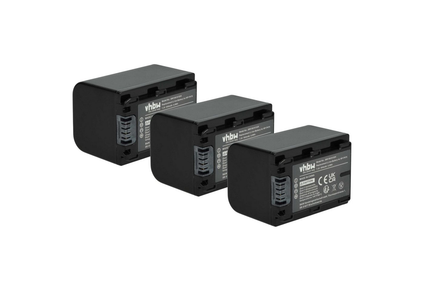 vhbw passend für Sony Alpha DSLR-A230, DSLR-A230L, DSLR-A230Y, DSLR-A290 Kamera-Akku Li-Ion 950 mAh von vhbw