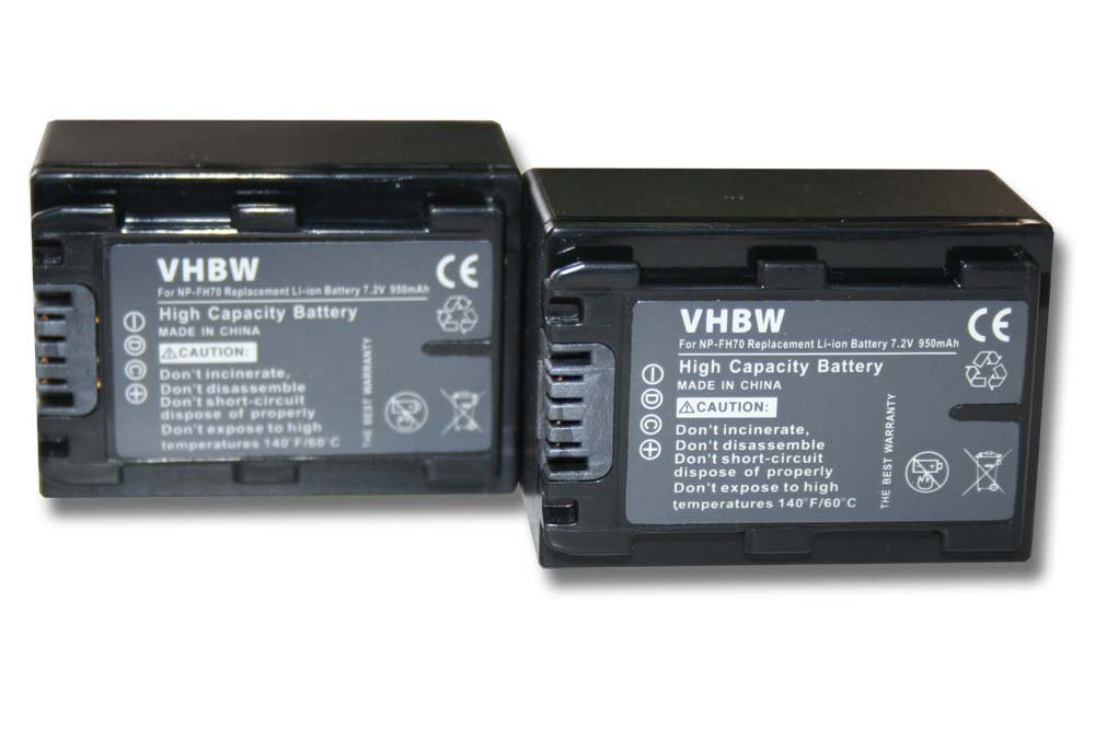 vhbw kompatibel mit Sony Alpha DSLR-A390, DSLR-A390L, DSLR-A390Y Kamera-Akku Li-Ion 950 mAh (7,2 V) von vhbw