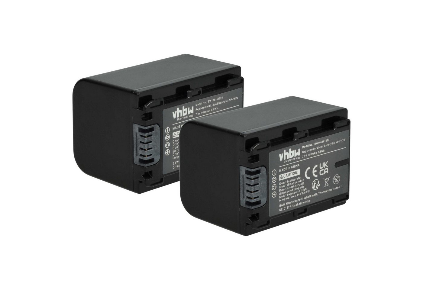 vhbw passend für Sony Alpha DSLR-A390, DSLR-A390L, DSLR-A390Y Camcorder Kamera-Akku Li-Ion 950 mAh von vhbw