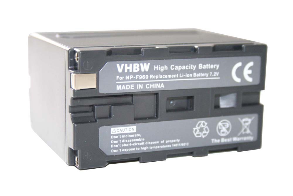 vhbw kompatibel mit Sony PLM-50 (Glasstron), PBD-V30 (DVD Player), PLM-100 Kamera-Akku Li-Ion 6000 mAh (7,2 V) von vhbw