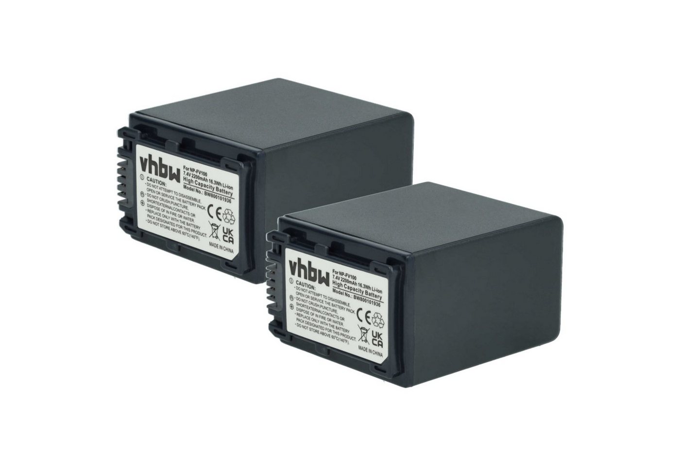 vhbw passend für Sony PXW-Z90V Kamera / Camcorder Digital (2200 mAh, 7,2 V, Kamera-Akku Li-Ion 2200 mAh von vhbw