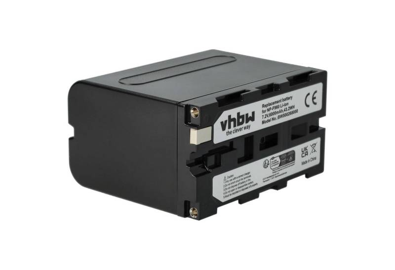 vhbw passend für Yongnuo YN-1200 CRI 95+ 3200-5500K, YN-216 3200-5500K, Kamera-Akku Li-Ion 6000 mAh von vhbw