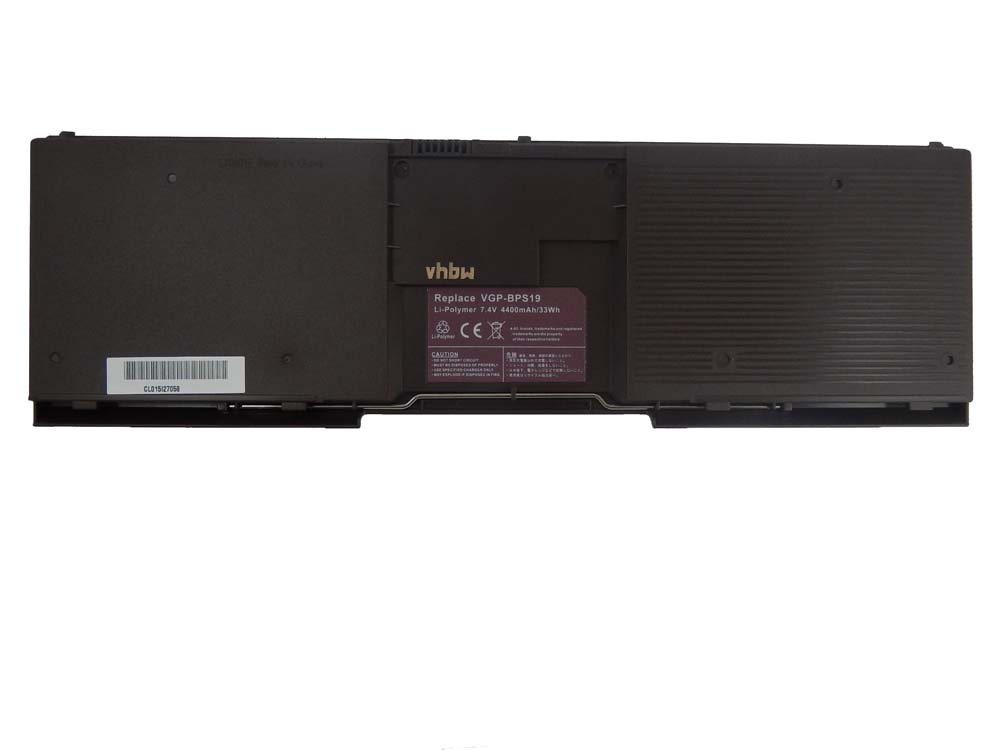 vhbw kompatibel mit Sony Vaio VPC-X13ALJ/KJ Laptop-Akku Li-Polymer 4400 mAh (7,4 V) von vhbw