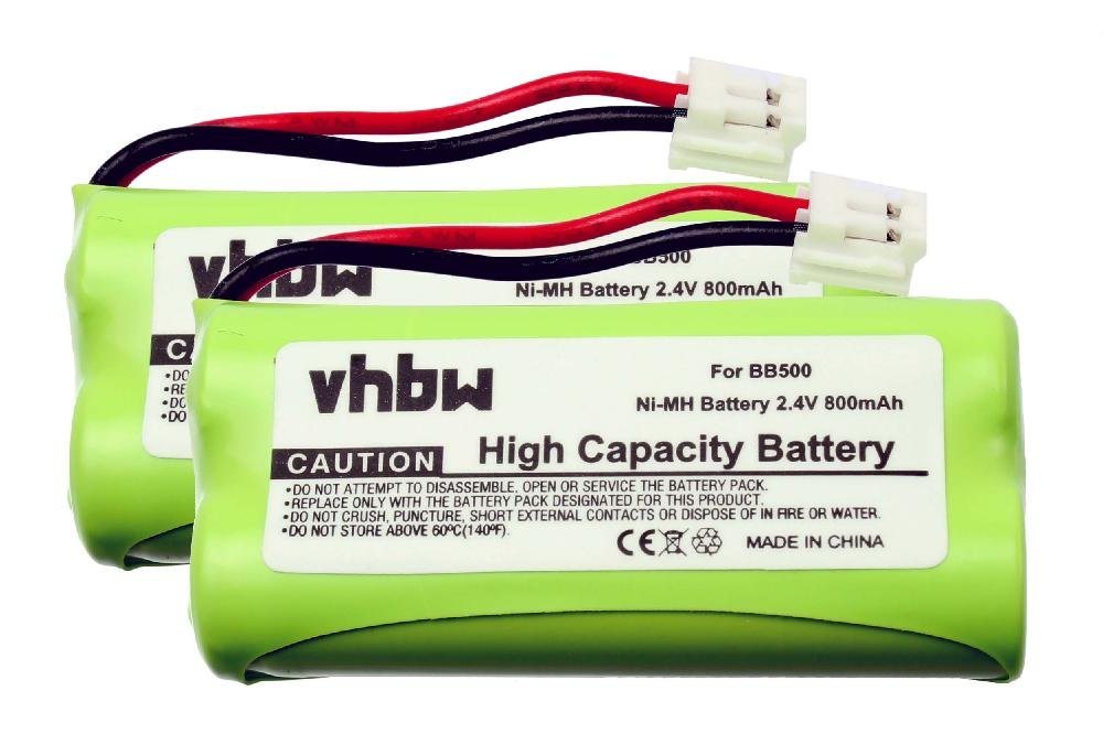 vhbw kompatibel mit South Western Bell 2300, 2100 Akku NiMH 800 mAh (2,4 V) von vhbw