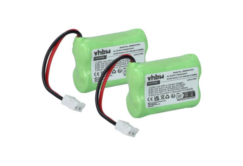 vhbw kompatibel mit Switel MD 9600, 9700, 9300, 9500 Akku NiMH 400 mAh (2,4 V) von vhbw