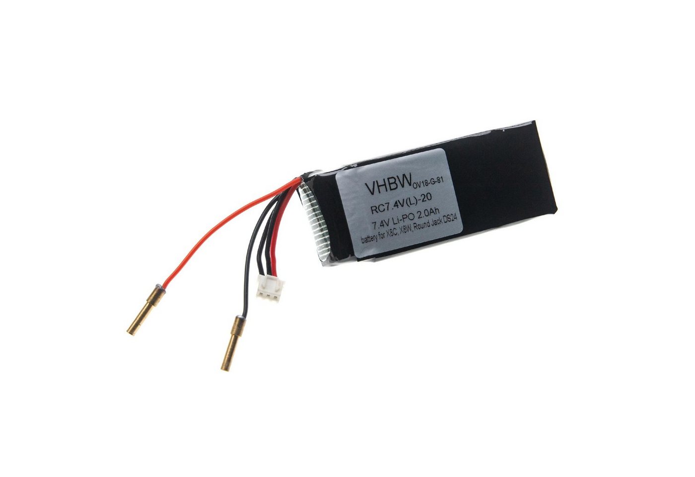 vhbw passend für Syma X8, X8HW, X8C, X8G, Round Jack DS24, X8HG, X8HC, Drohnen-Akku Li-Polymer 2000 mAh von vhbw