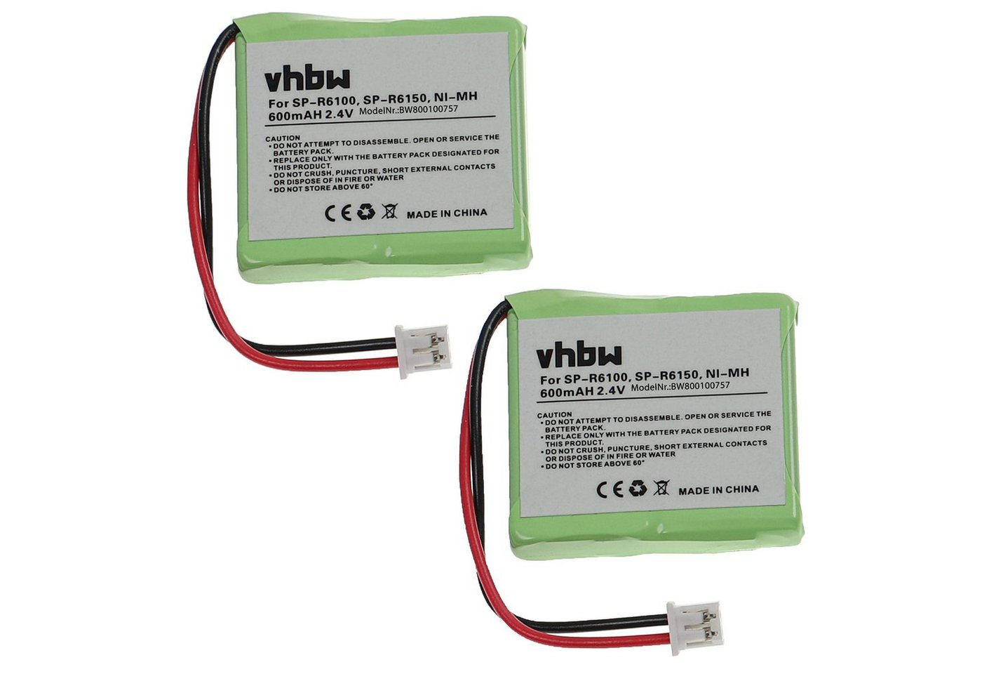 vhbw kompatibel mit Telekom T-Easy C310 Akku NiMH 600 mAh (2,4 V) von vhbw