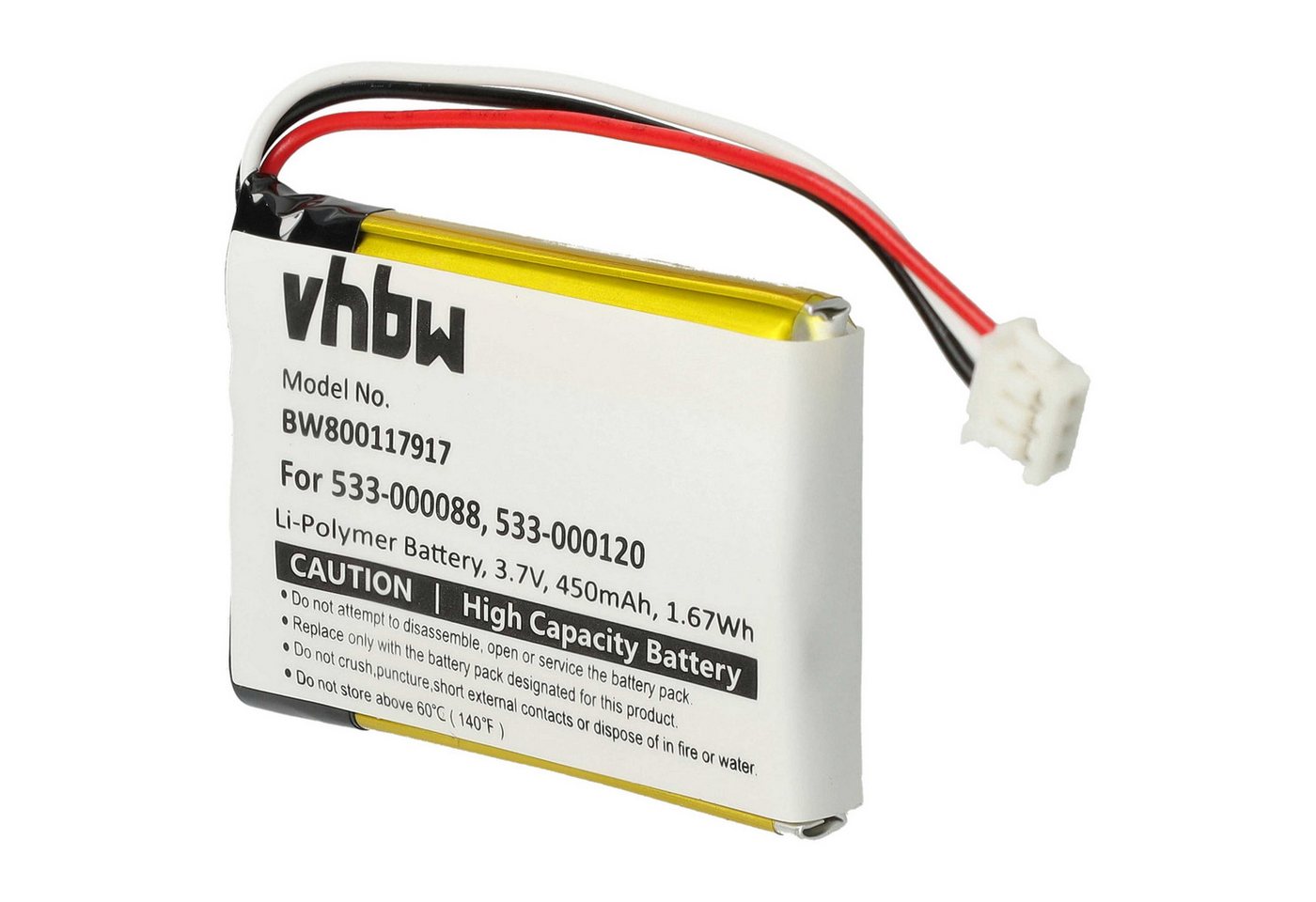 vhbw kompatibel mit Teufel Real Blue NC Akku Li-Polymer 450 mAh (3,7 V) von vhbw