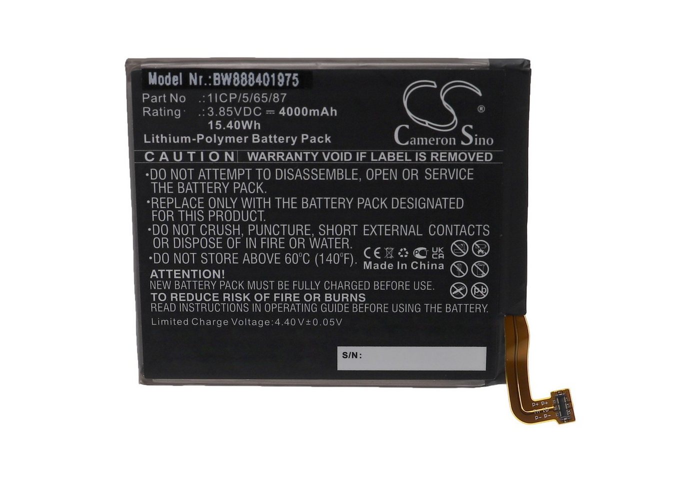 vhbw passend für Umidigi A7 Pro Mobilfunk / Smartphone (4000 mAh, 3,85 V, Smartphone-Akku Li-Polymer 4000 mAh von vhbw