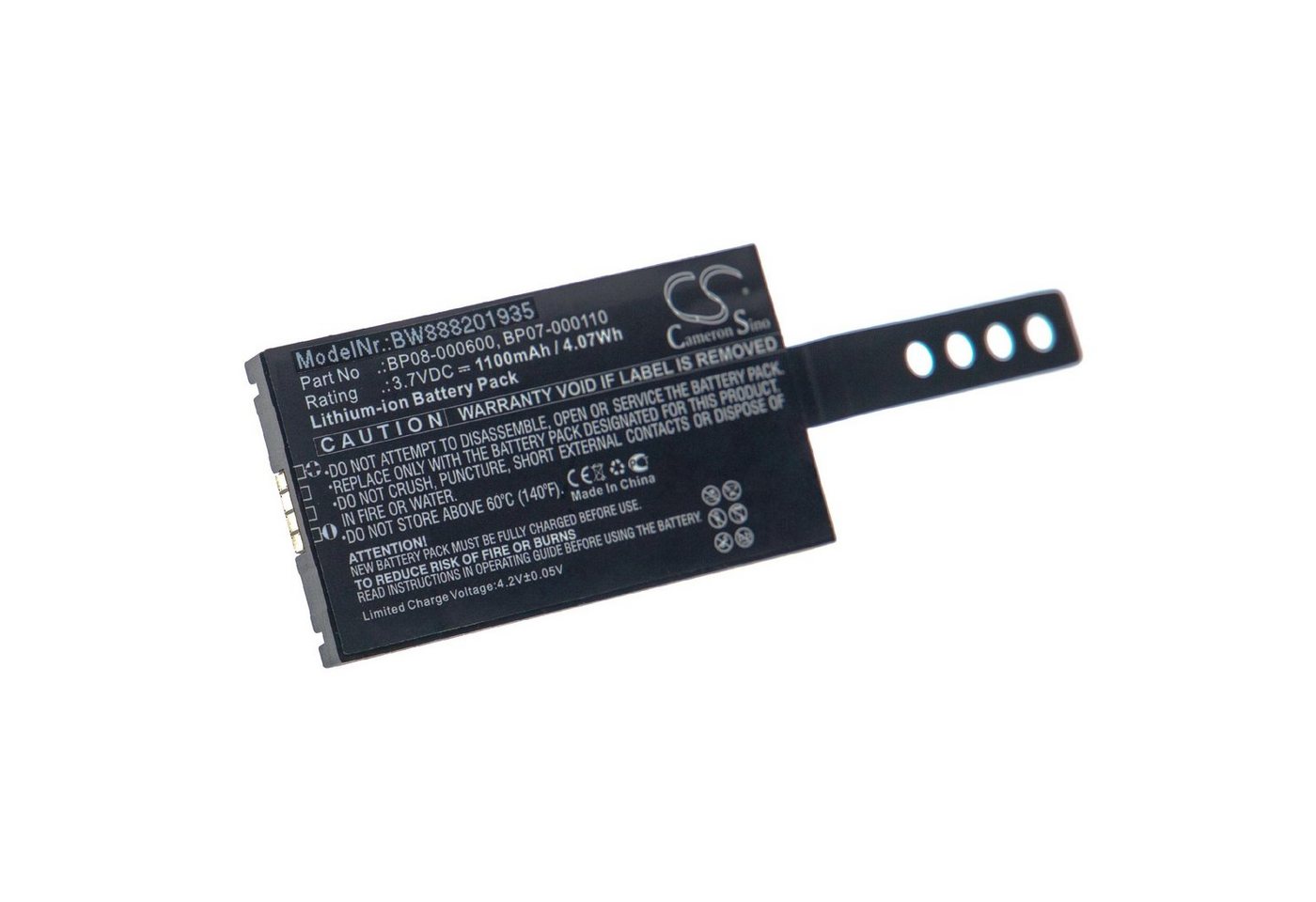 vhbw passend für Wasp DT10RF 2D, DT10RF, DT10 Business & Industrie & Funk Akku Li-Ion 1100 mAh von vhbw