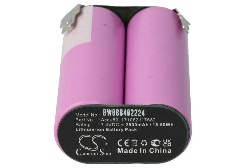 vhbw passend für Wolf Garten 8824, 8803, BS80 Plus Heckenschere / Akku Li-Ion 2500 mAh von vhbw