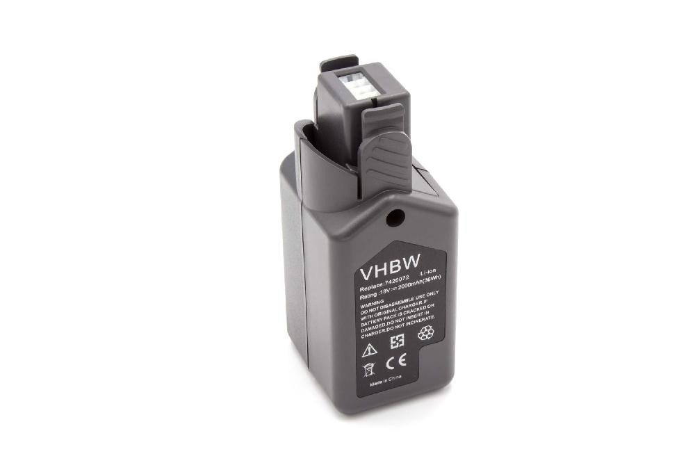 vhbw kompatibel mit Wolf Garten GTB 815, HSA 45 V, GT 815 Akku Li-Ion 2000 mAh (18 V) von vhbw