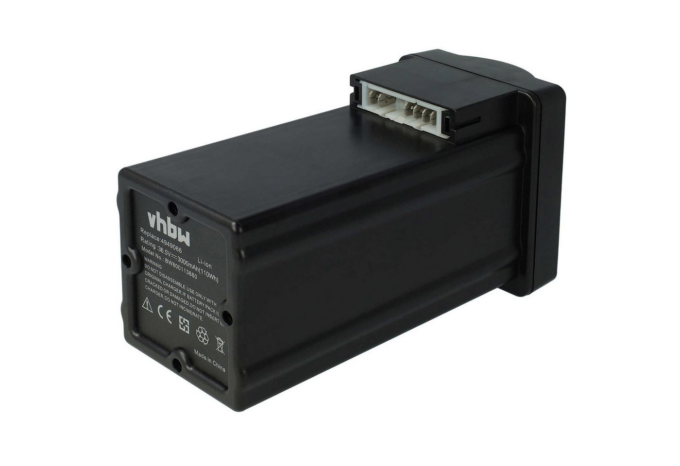 vhbw passend für Wolf Garten Power 34 Rasenmäher (3000 mAh, 36,5 V, Li-Ion) Akku Li-Ion 3000 mAh von vhbw