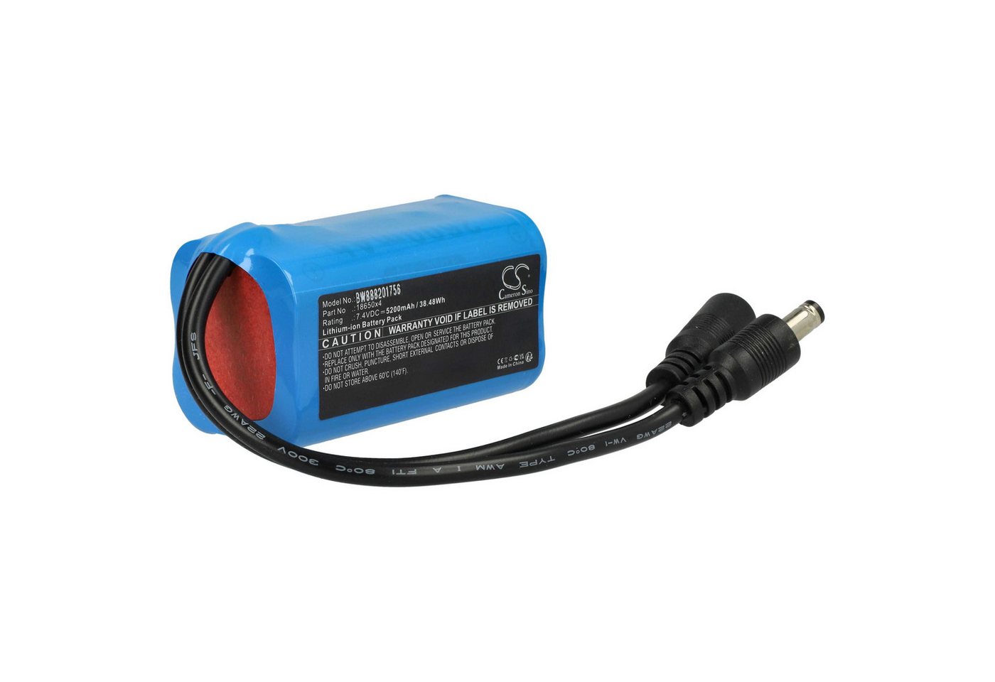 vhbw passend für XML T6 LED Fahrrad-Licht, Scheinwerfer, Kopflampe (5200 Akku Li-Ion 5200 mAh von vhbw
